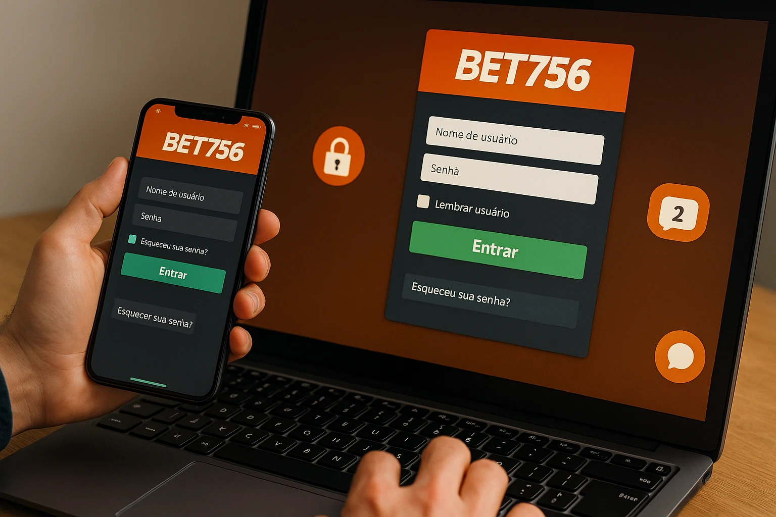 Criar uma nova Conta no plataforma BET756